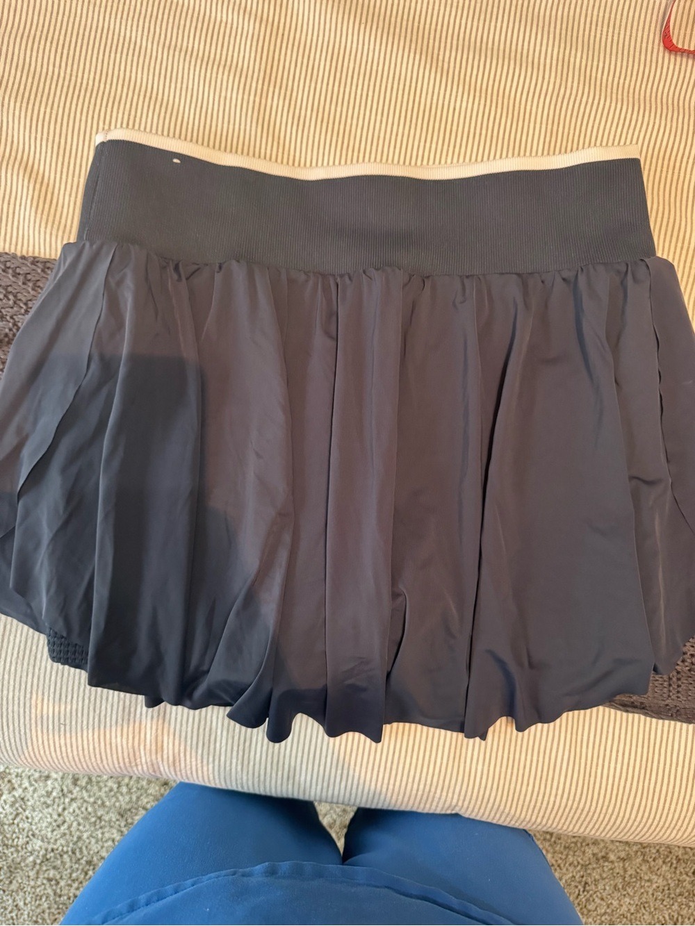 all in motion Navy Athletic Skirt with Ribbed Waistband